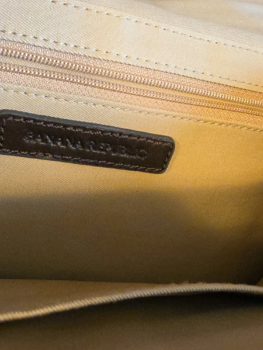 Banana Republic Snake-Print and Dark Brown Leather Wristlet Clutch